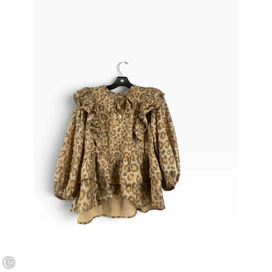 Top Long Sleeve By Jodifl In Animal Print, Size: S