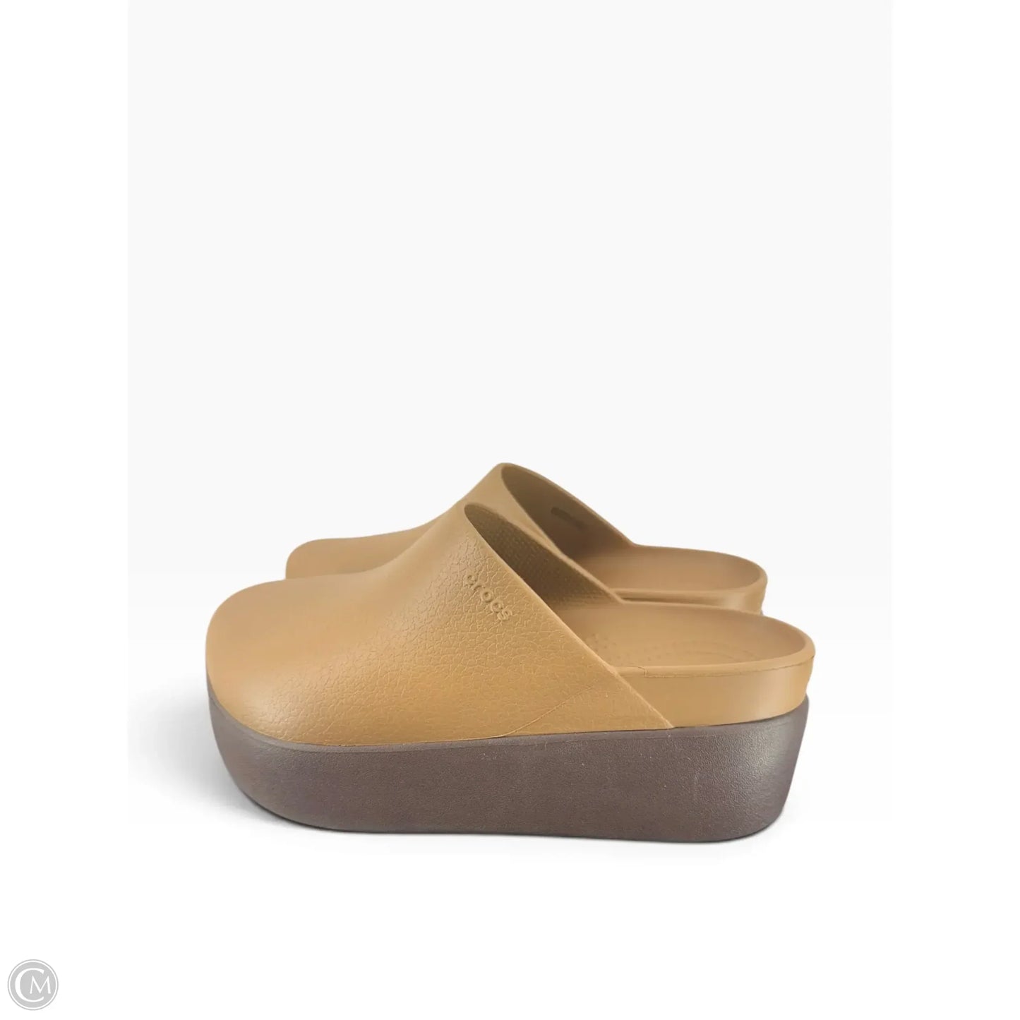 Shoes Heels Platform By Crocs In Tan, Size: 9