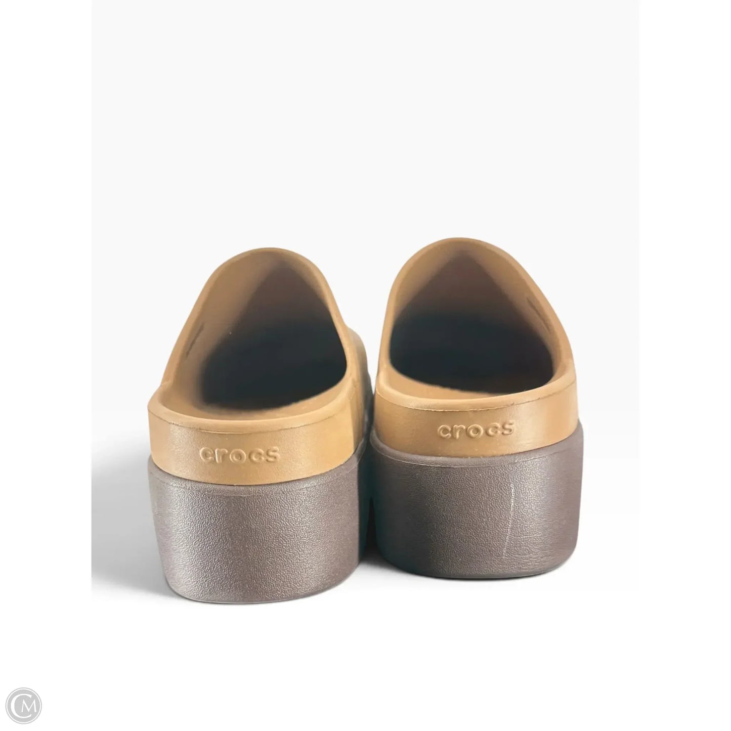 Shoes Heels Platform By Crocs In Tan, Size: 9