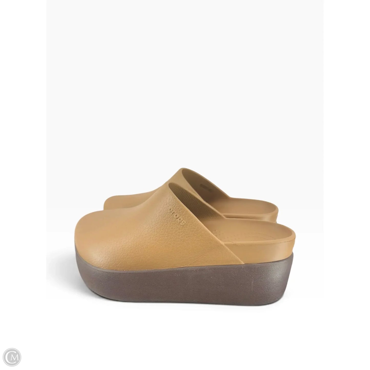 Shoes Heels Platform By Crocs In Tan, Size: 9