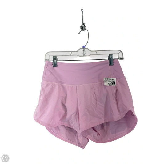 Athletic Shorts By Lululemon In Pink, Size: 4