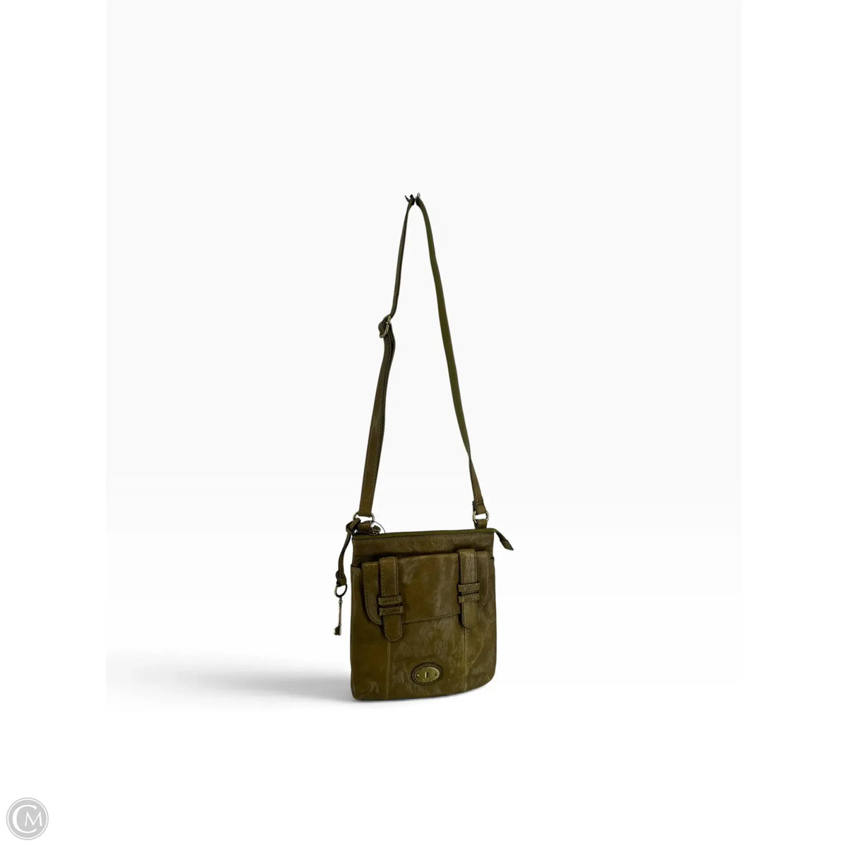 Handbag Leather By Fossil, Size: Small