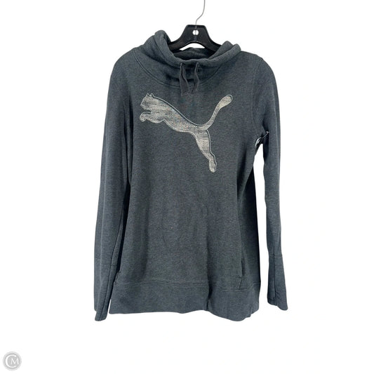 Sweatshirt Collar By Puma In Grey, Size: M
