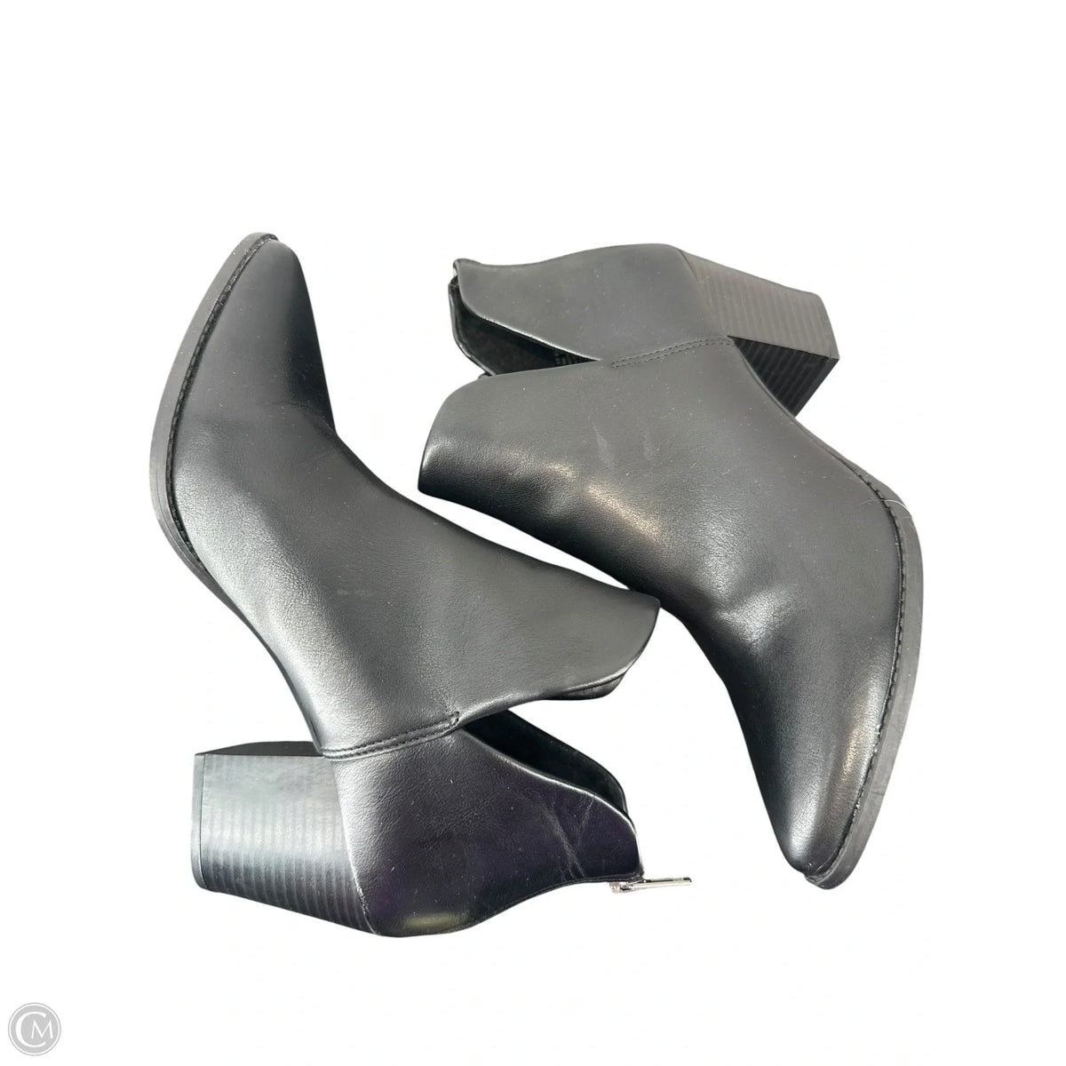 Boots Ankle Heels By Clothes Mentor In Black, Size: 9