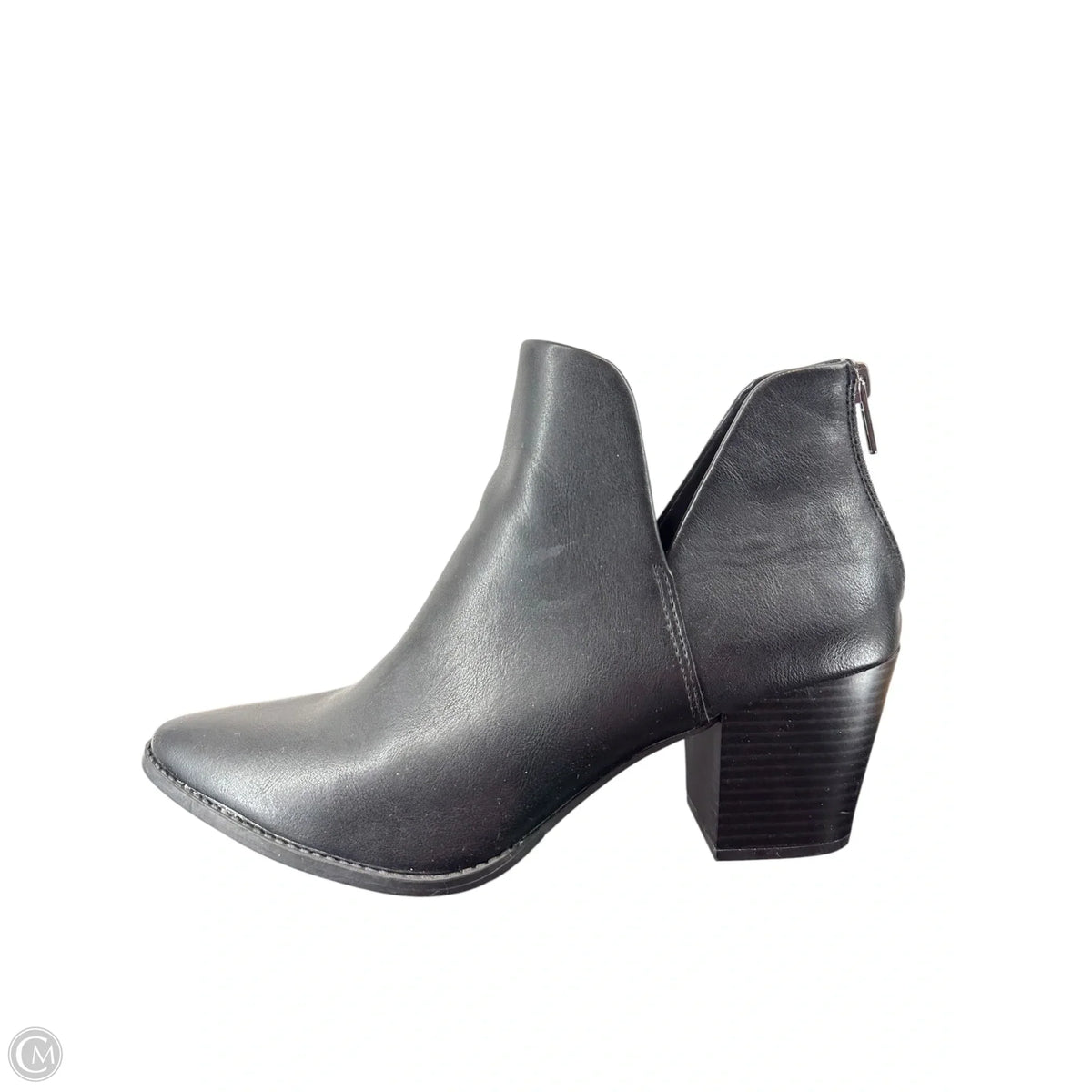 Boots Ankle Heels By Clothes Mentor In Black, Size: 9