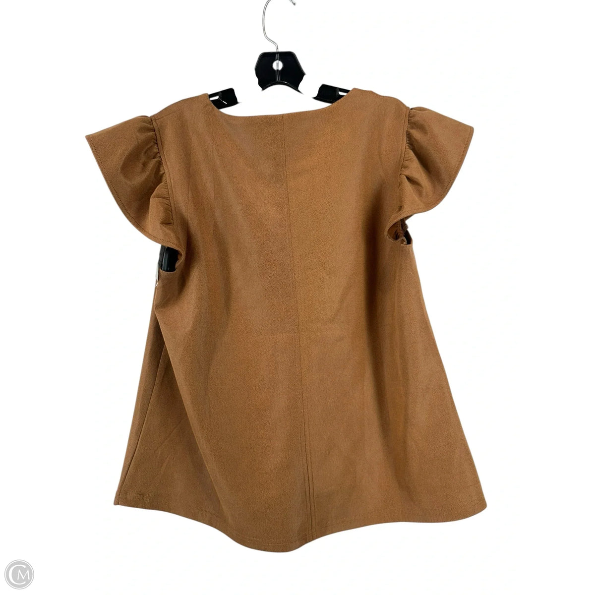 Top Short Sleeve By Voy In Brown, Size: L