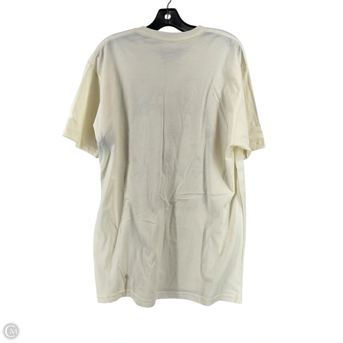 Top Short Sleeve Basic By Clothes Mentor In Ivory, Size: M