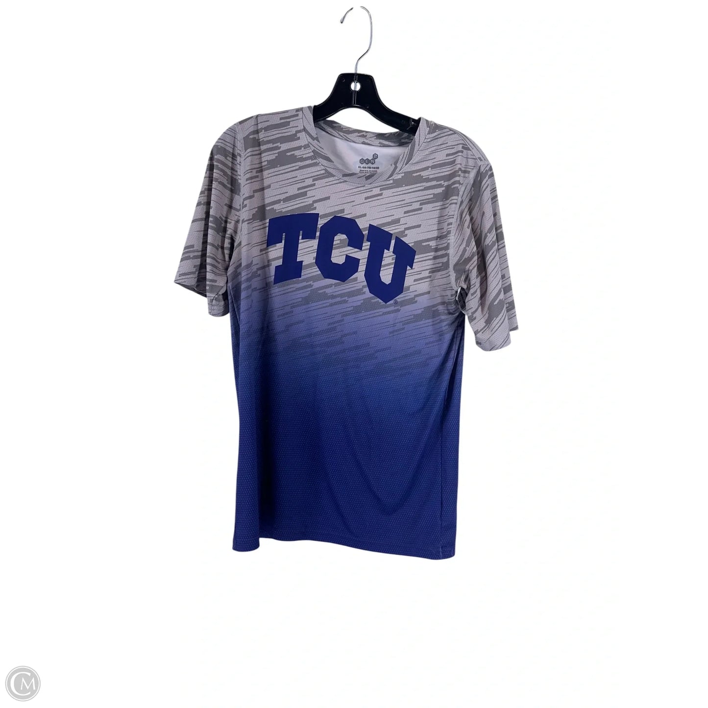 Top Short Sleeve By Clothes Mentor In Grey & Purple, Size: Xl