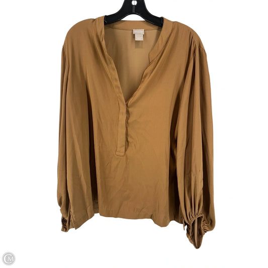 Top Long Sleeve By Chicos In Tan, Size: S