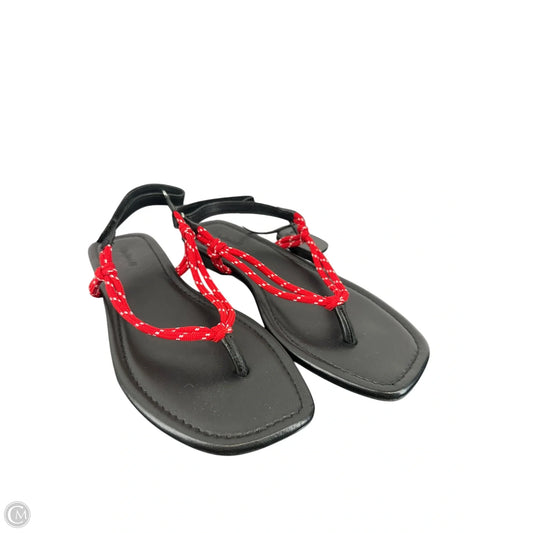 Shoes Flats By Madewell In Black & Red, Size: 7