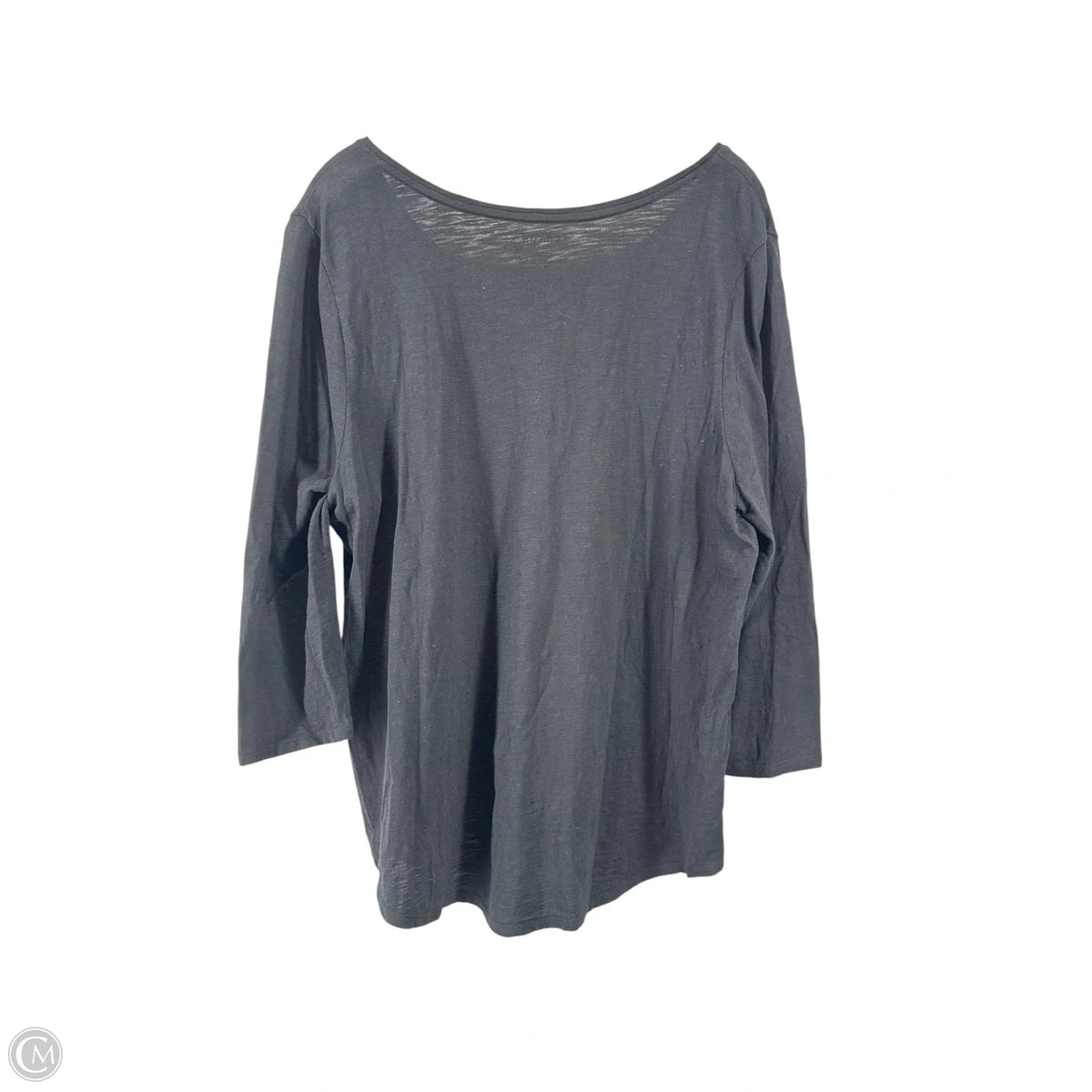 Top 3/4 Sleeve By Chicos In Black, Size: L