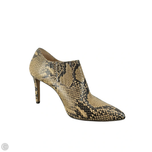 Boots Ankle Heels By Clothes Mentor In Animal Print, Size: 8