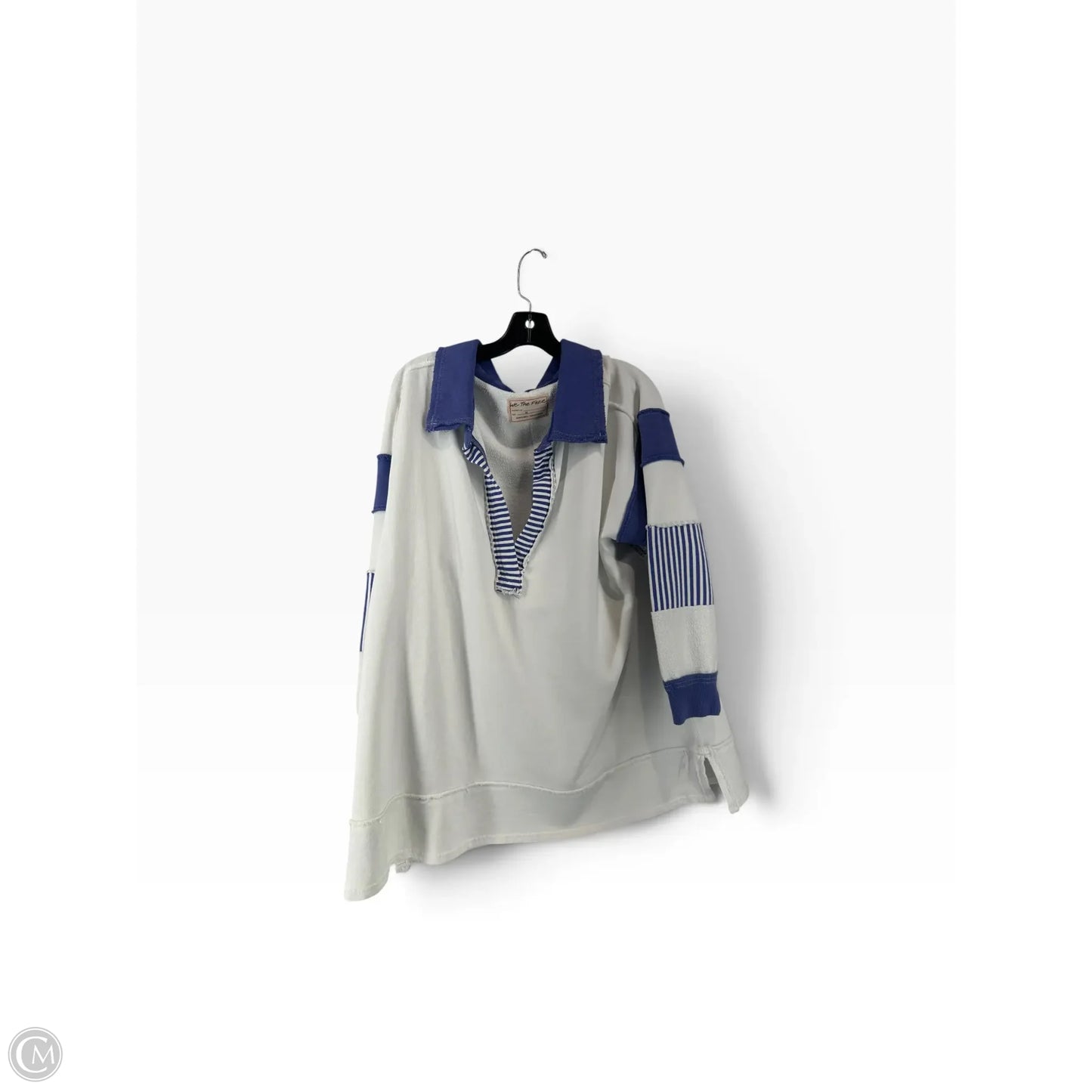 Top Long Sleeve By We The Free In Blue & White, Size: M