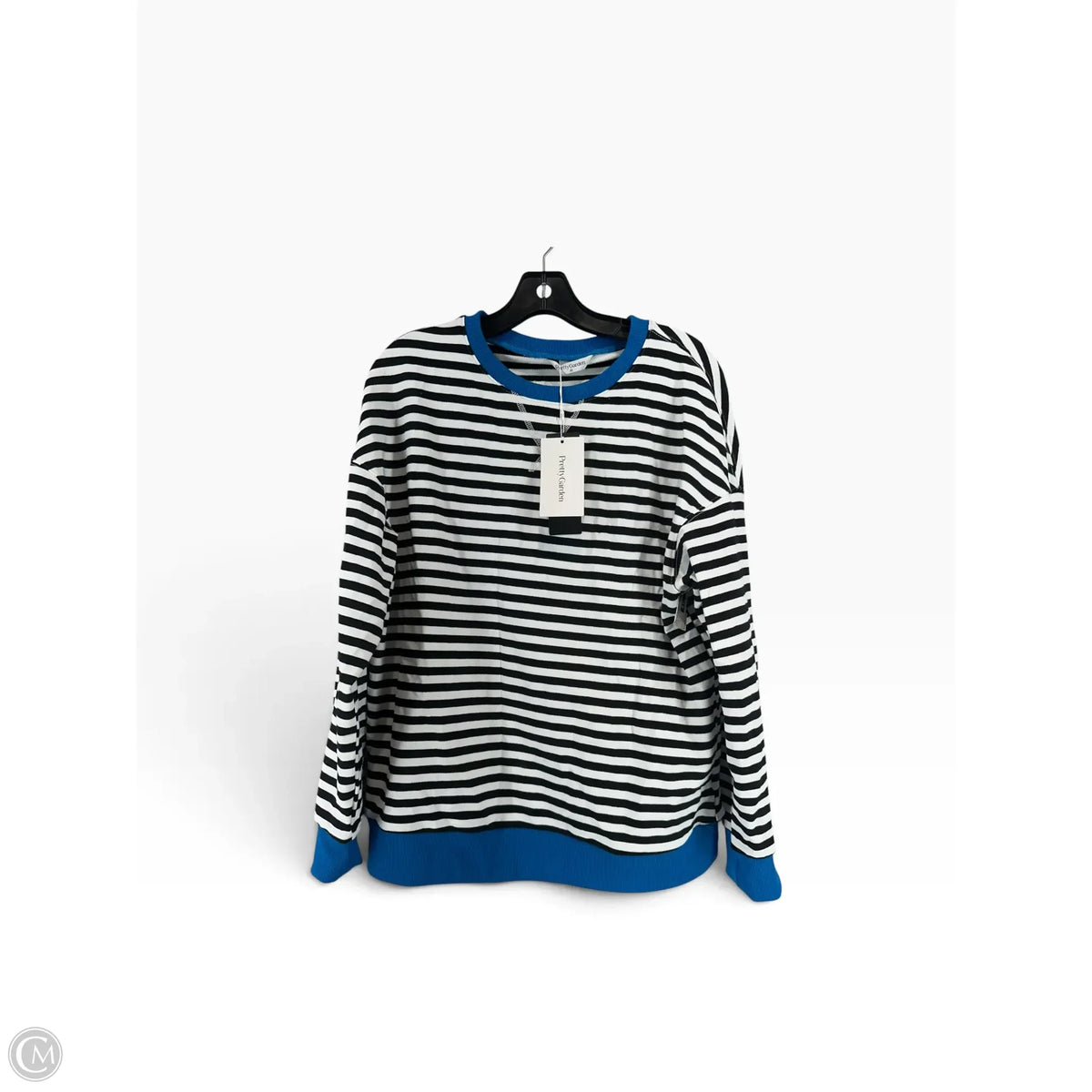 Top Long Sleeve By Clothes Mentor In Striped Pattern, Size: M