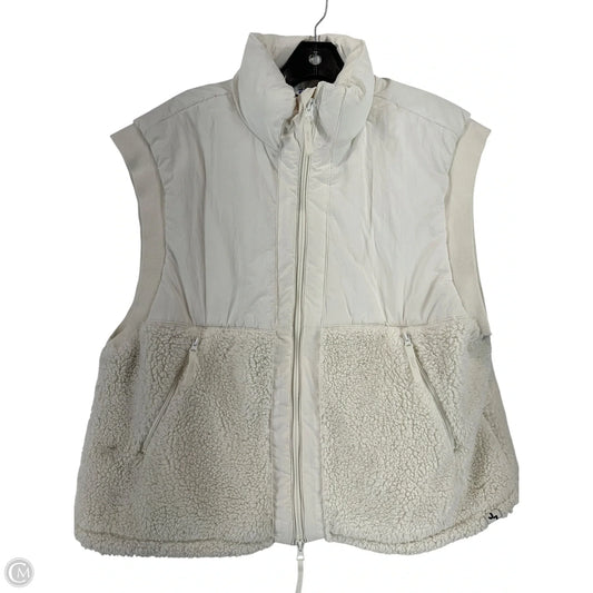 Vest Faux Fur & Sherpa By Joy Lab In White, Size: M