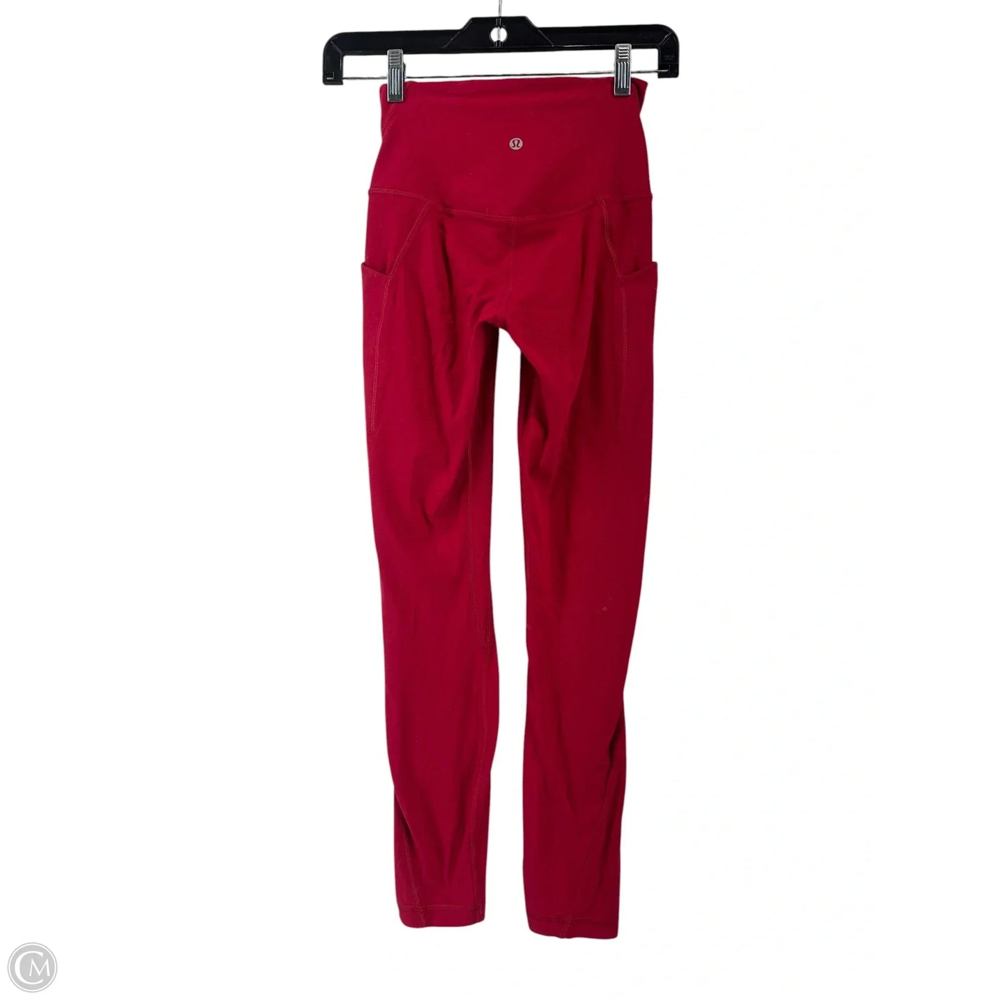 Athletic Leggings By Lululemon In Red, Size: Xs