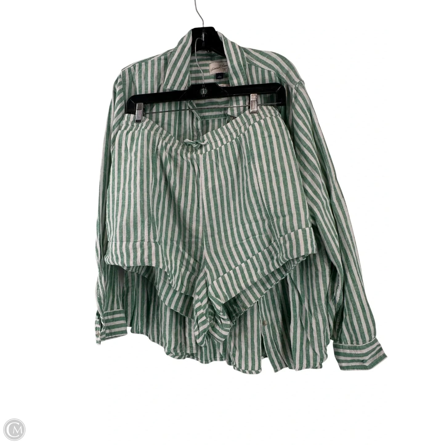 Top 2pc Long Sleeve By Universal Thread In Striped Pattern, Size: L