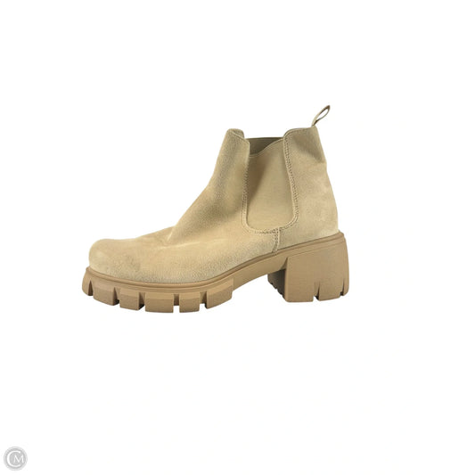Boots Ankle Heels By Soda In Beige, Size: 8