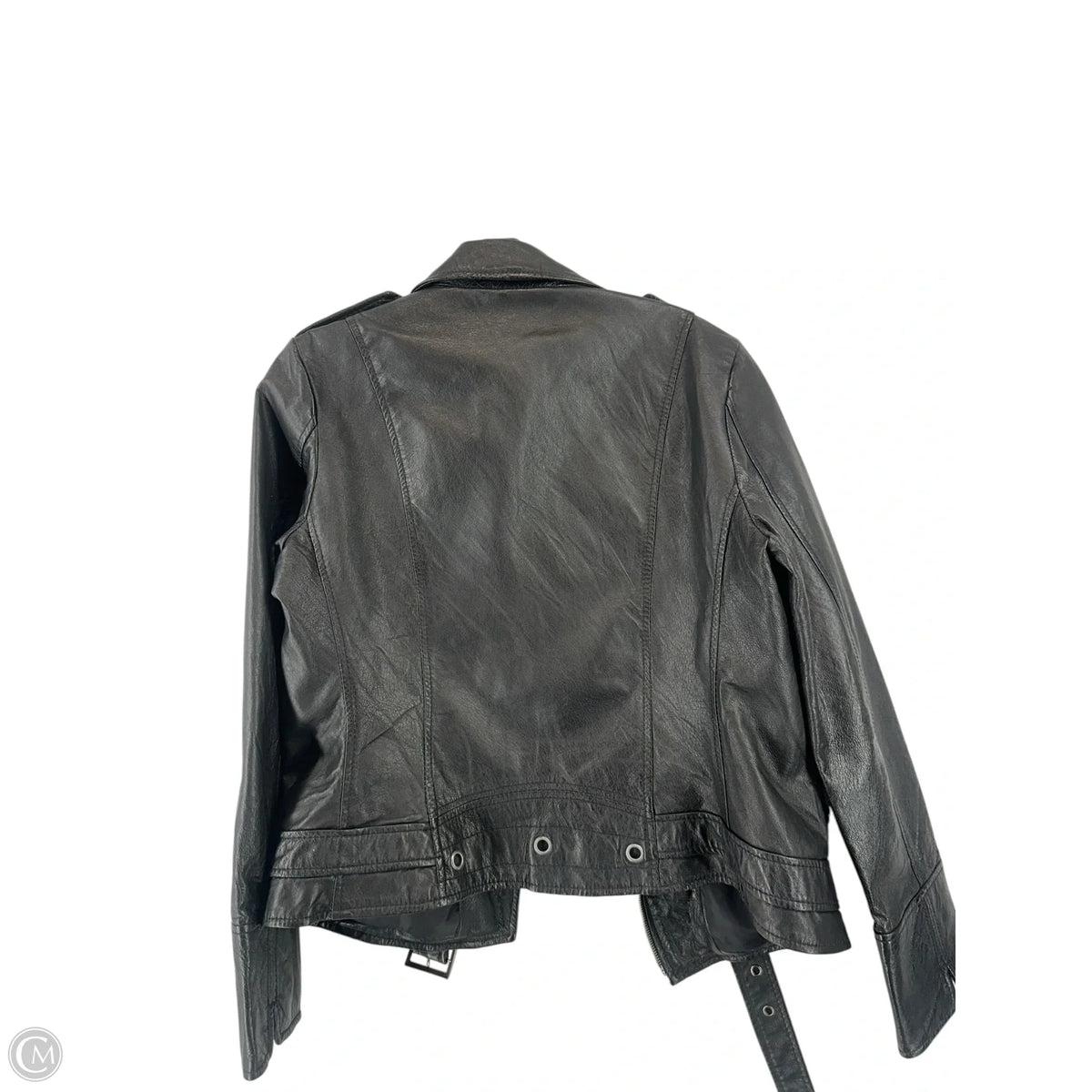 Jacket Leather By Clothes Mentor In Black, Size: M