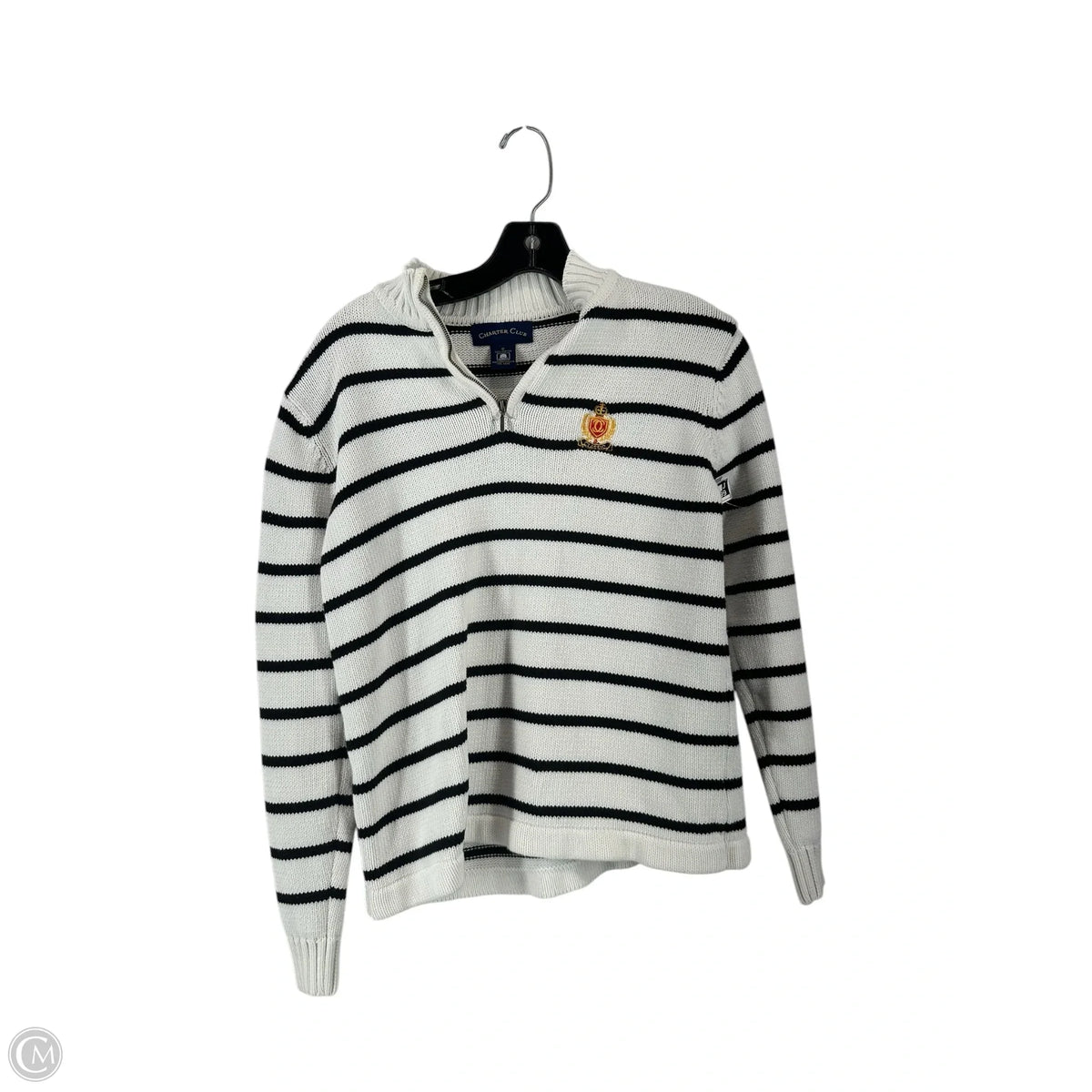 Sweater By Charter Club In White, Size: S