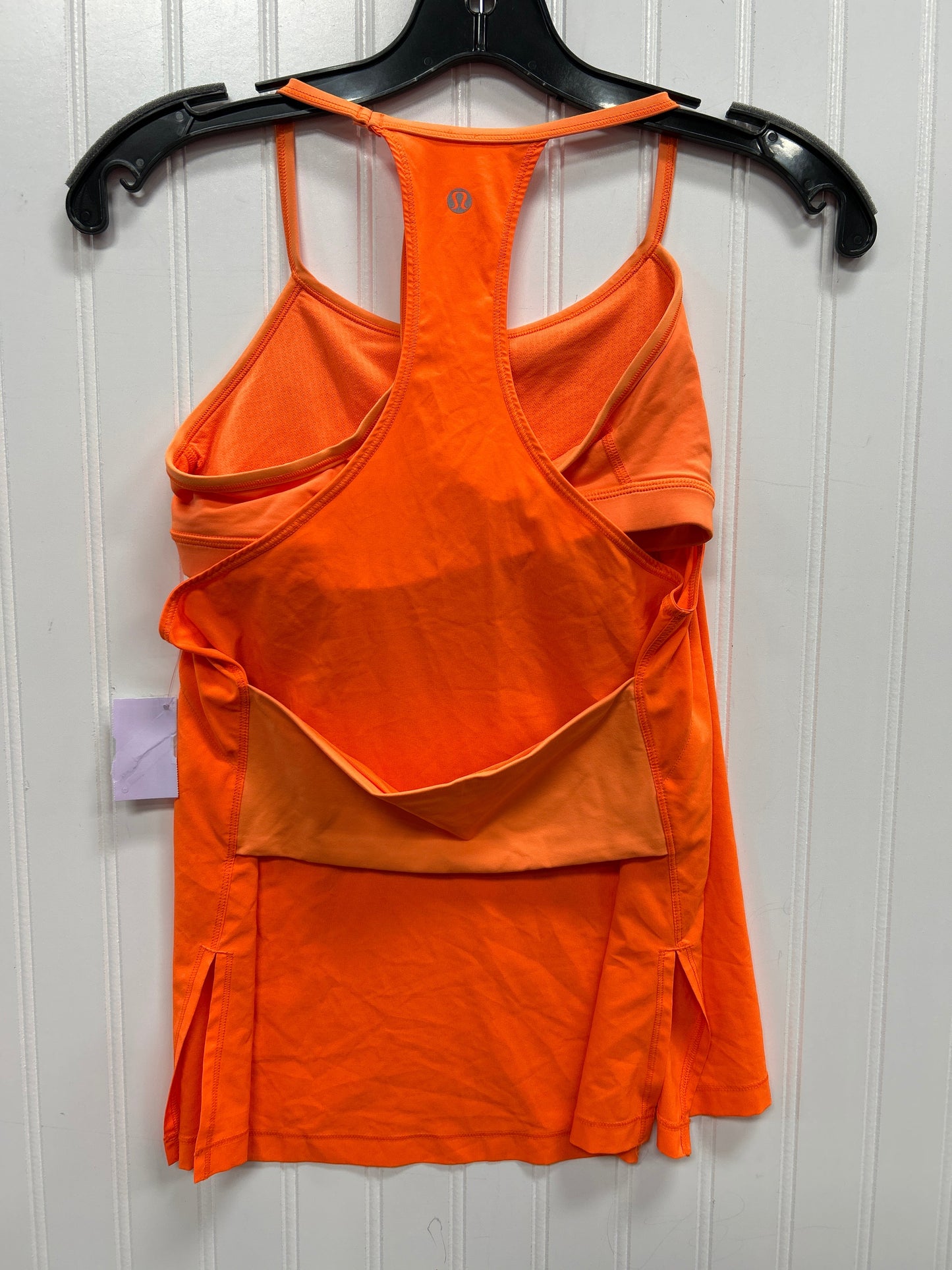 Athletic Tank Top By Lululemon In Orange, Size:Xs