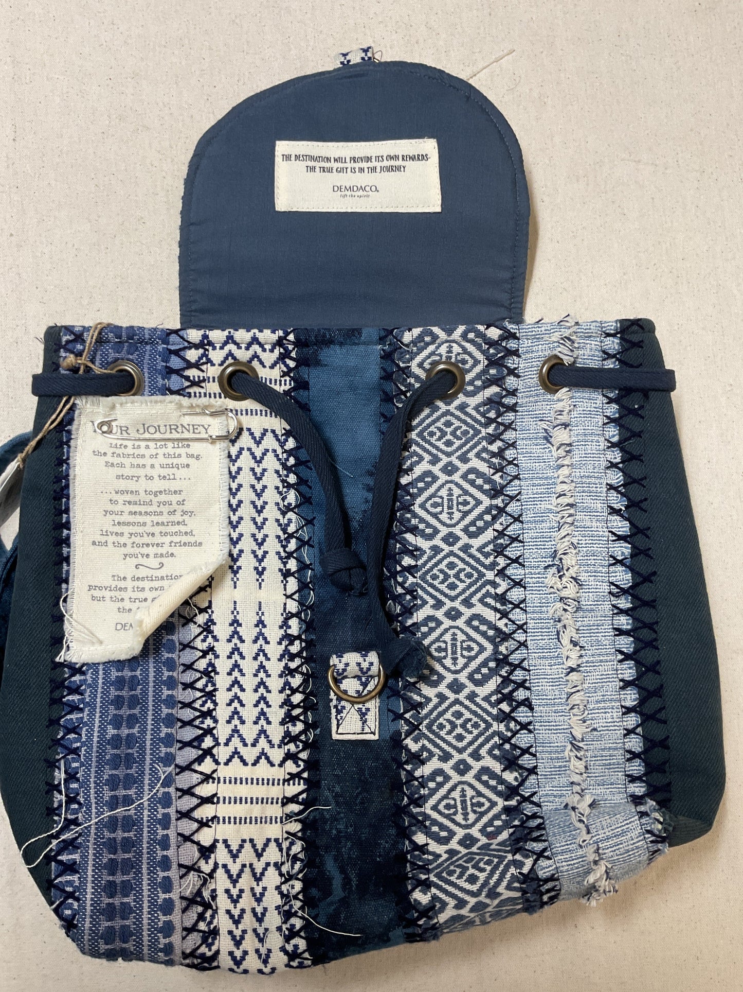 Backpack By Cmc In Blue Denim, Size:Medium