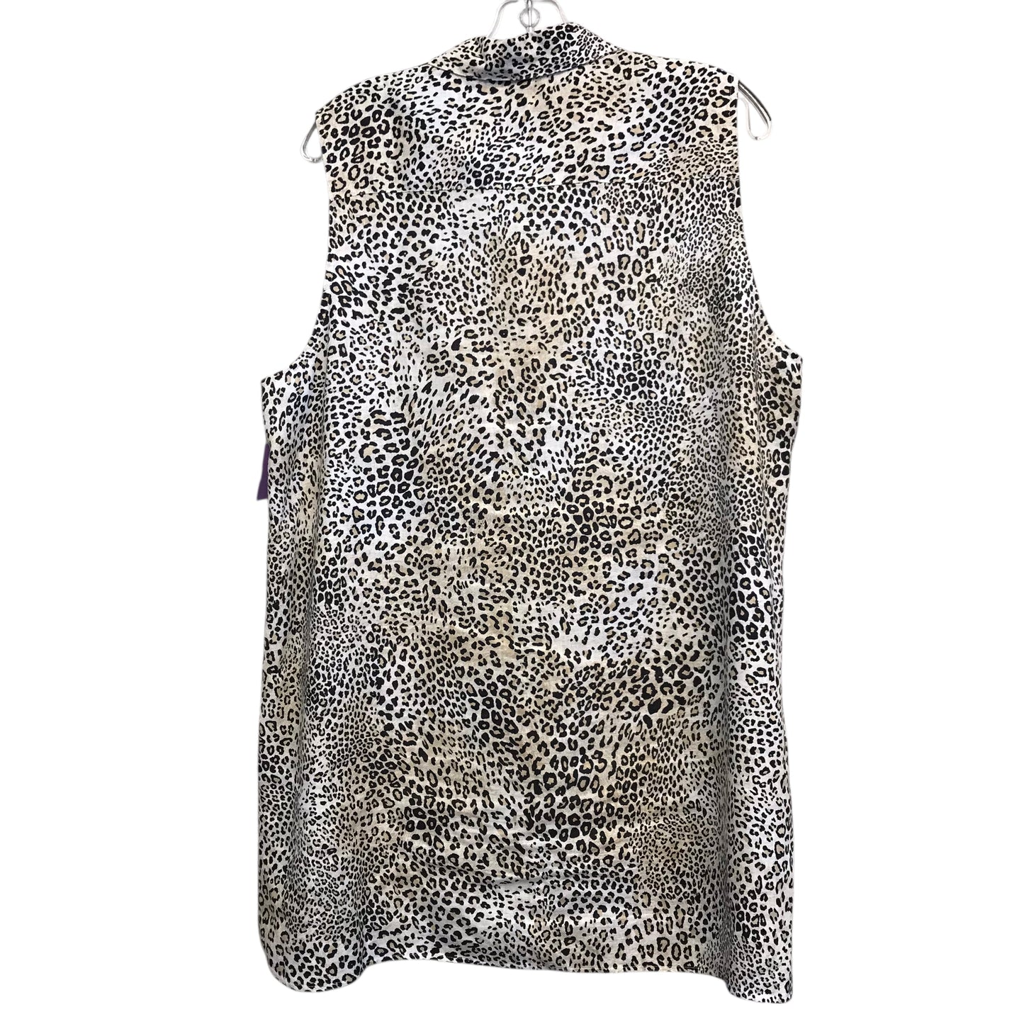 Top Sleeveless By Chicos In Animal Print, Size:Xl
