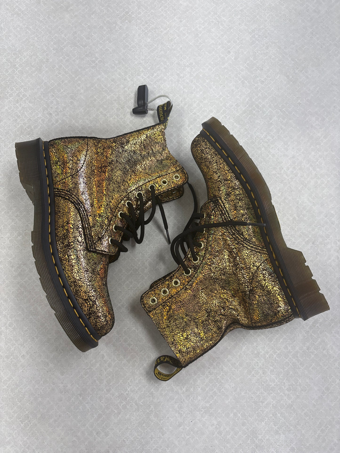 BOOTS COMBAT by DR MARTENS In GOLD, Size: 7