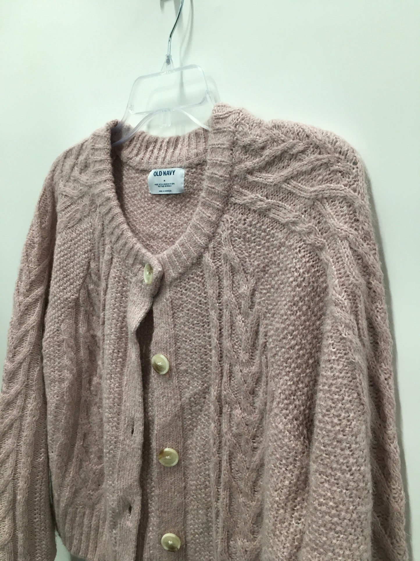 Pink Sweater Cardigan Old Navy, Size M