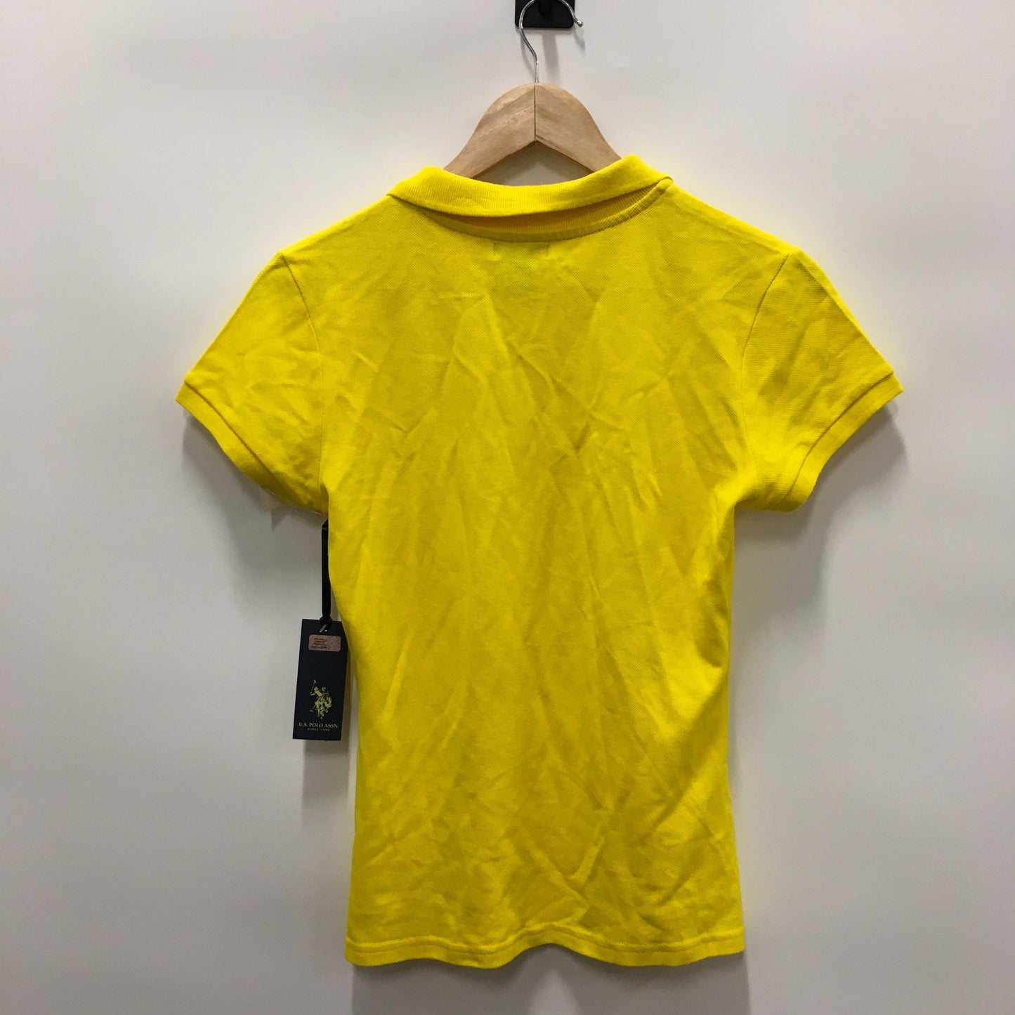 Yellow Top Short Sleeve Basic Us Polo Assoc, Size M