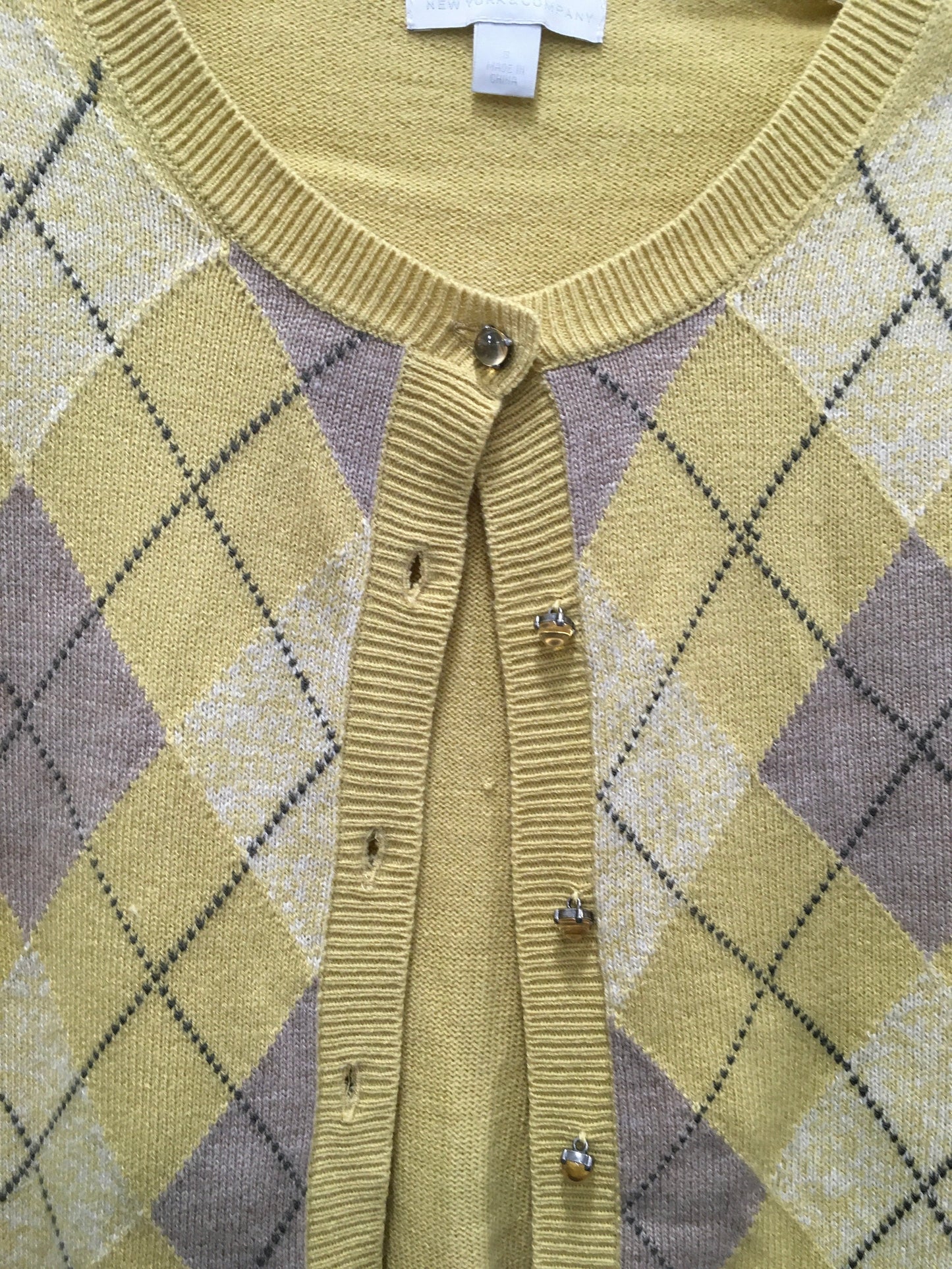 Yellow Cardigan New York And Co, Size S