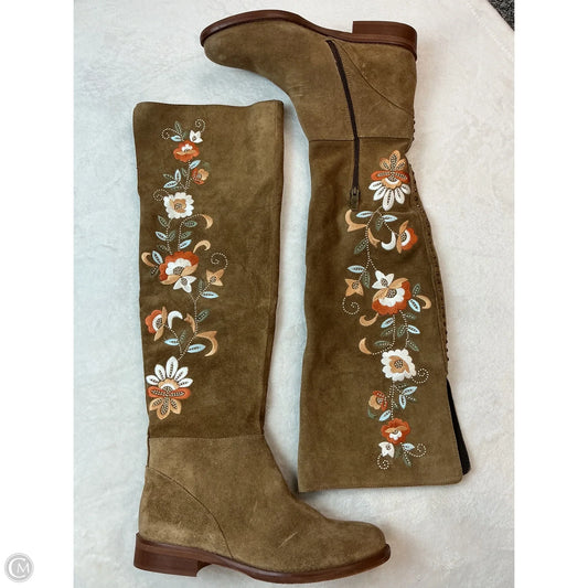 Boots Knee Heels By Sundance In Tan, Size: 7.5