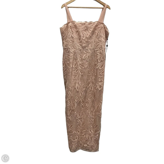 Dress Party Long By Adrianna Papell In Pink, Size: Xl