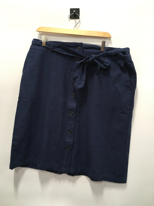Navy Skirt Midi Liz Claiborne, Size 1x