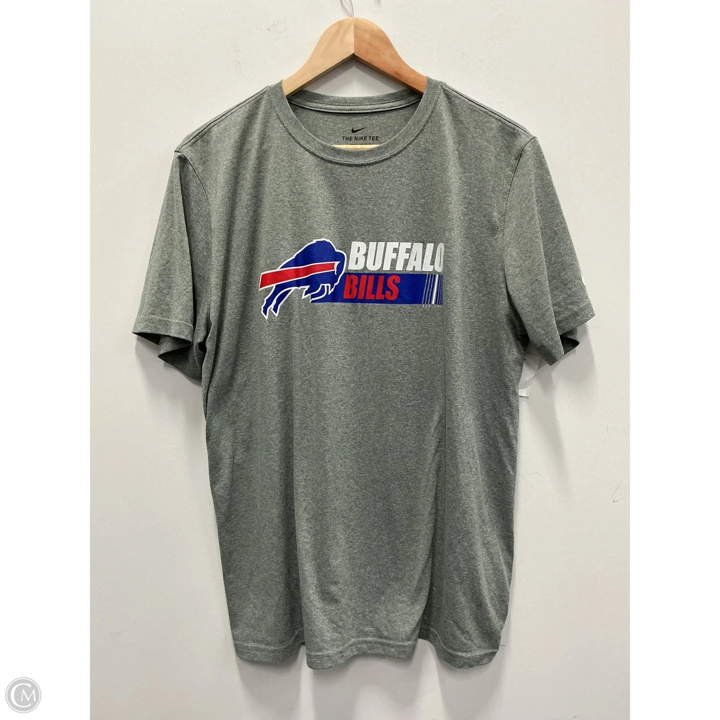 Athletic Top Short Sleeve By Nike In Grey, Size: Xl