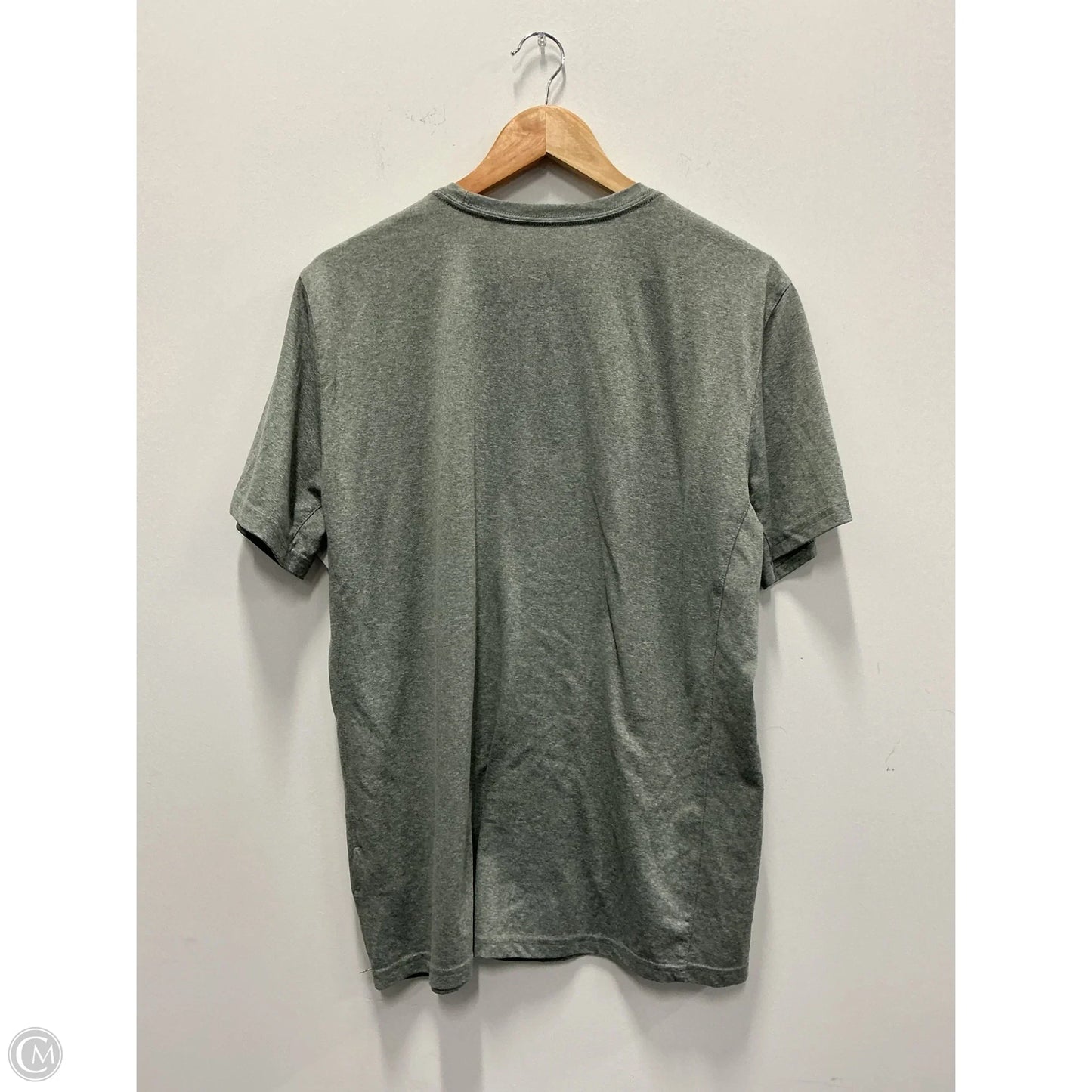 Athletic Top Short Sleeve By Nike In Grey, Size: Xl