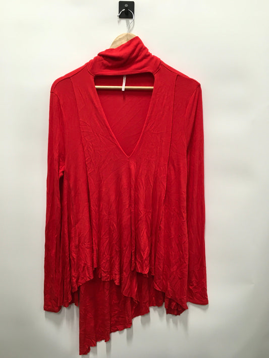 Top Long Sleeve By Free People In Red, Size: S