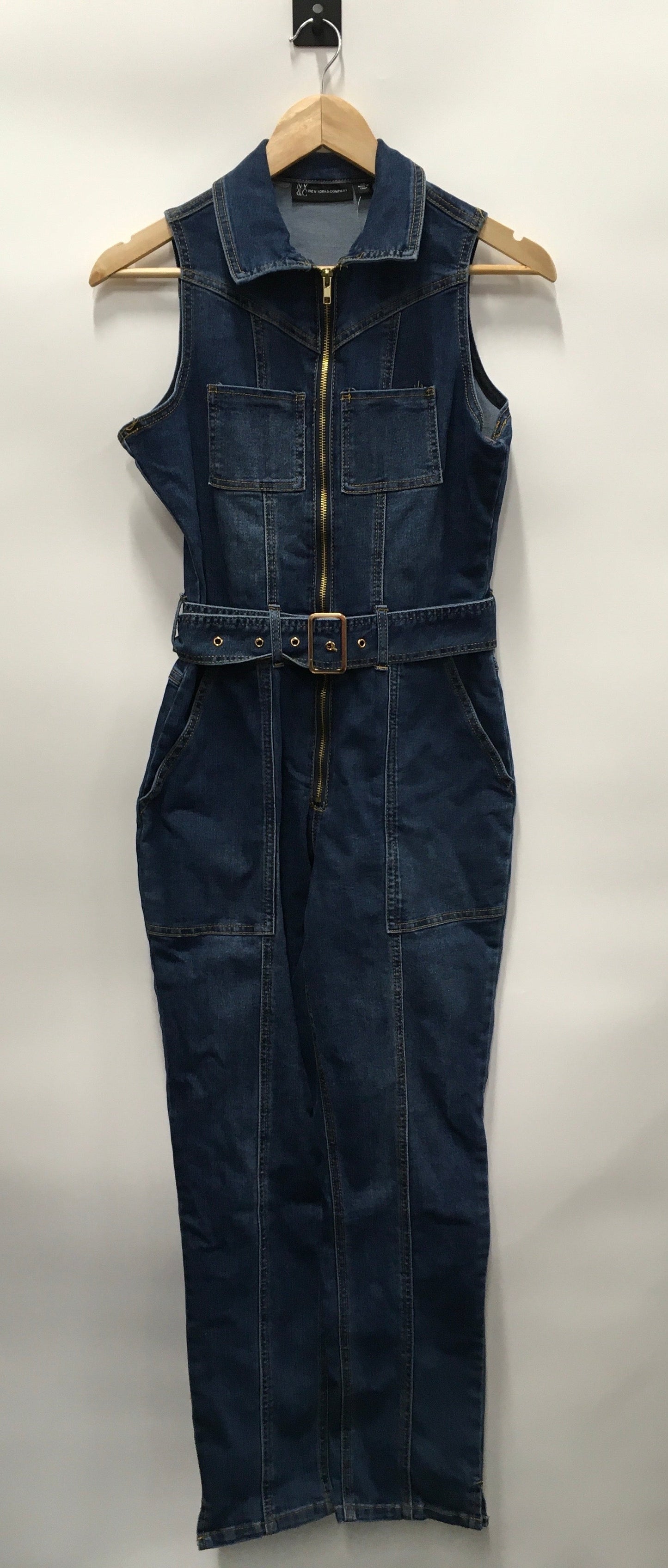 Blue Denim Jumpsuit New York And Co, Size Xs