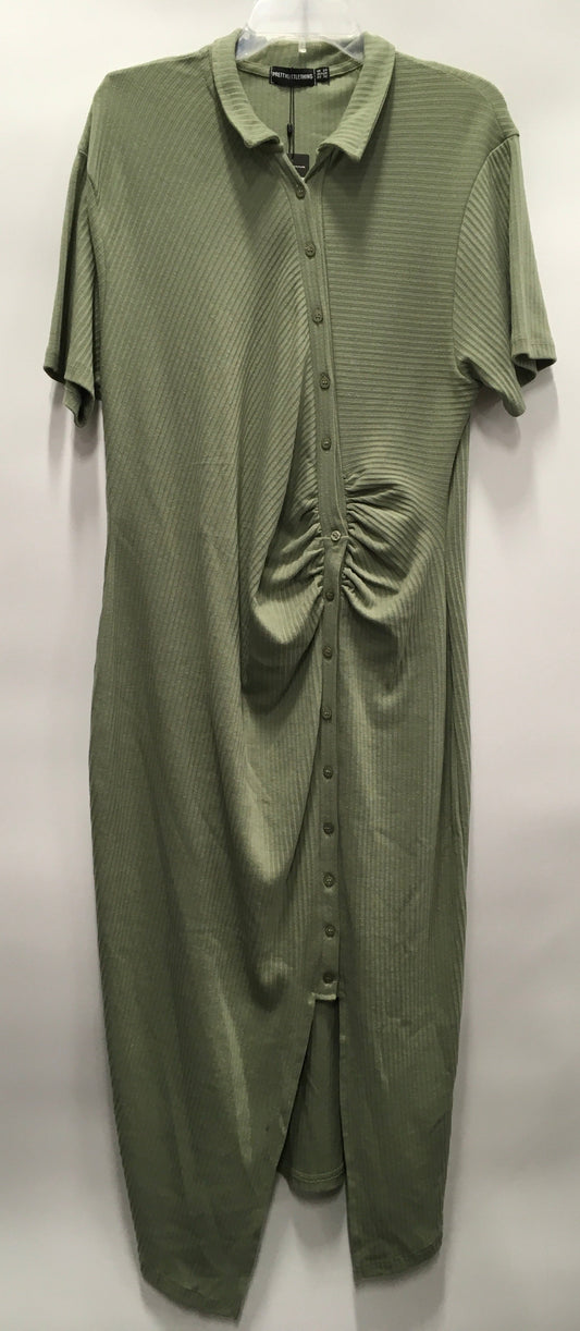 Green Dress Casual Maxi Pretty Little Thing, Size 20