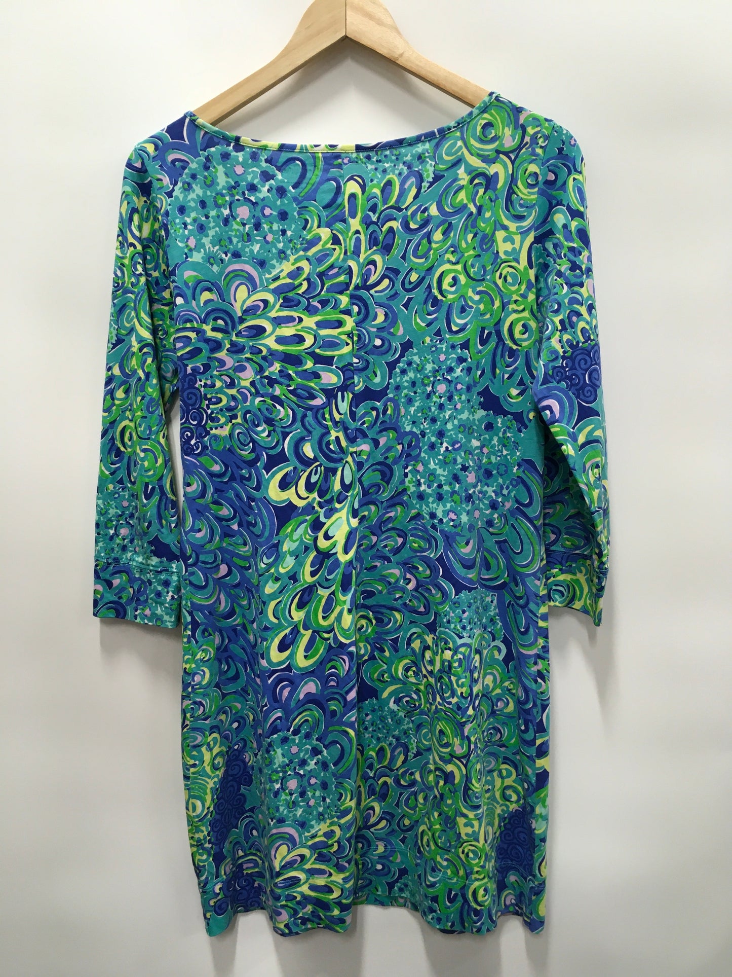 Blue & Green Dress Casual Midi Lilly Pulitzer, Size M