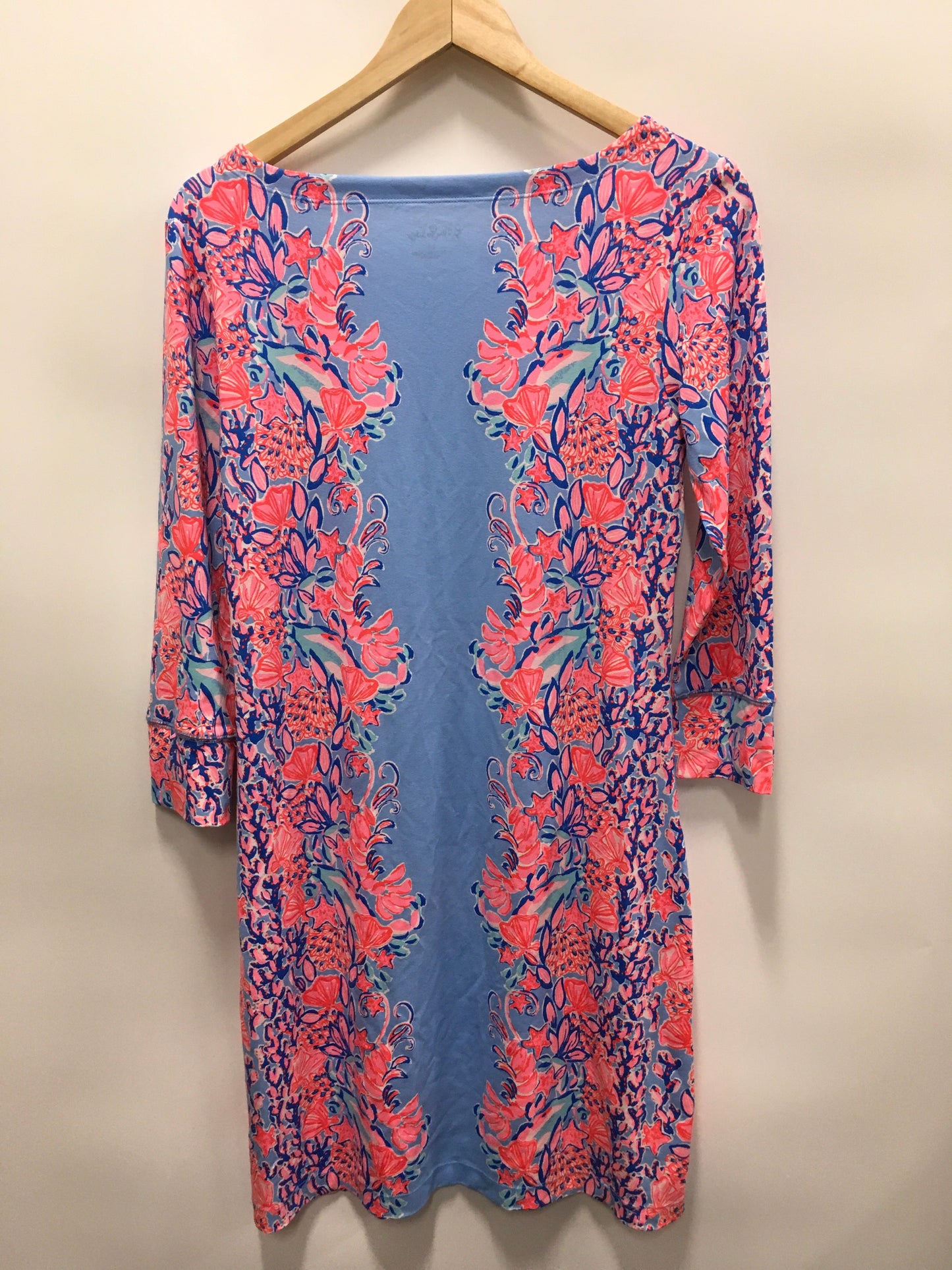 Blue & Pink Dress Casual Midi Lilly Pulitzer, Size M