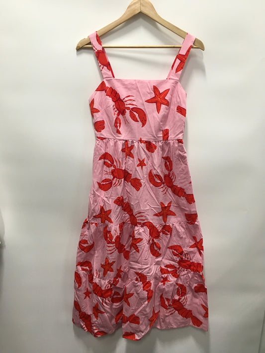 Pink & Red Dress Casual Maxi J. Crew, Size 4
