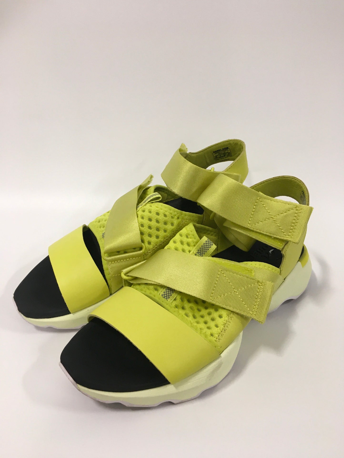 Green Sandals Heels Platform Sorel, Size 8.5