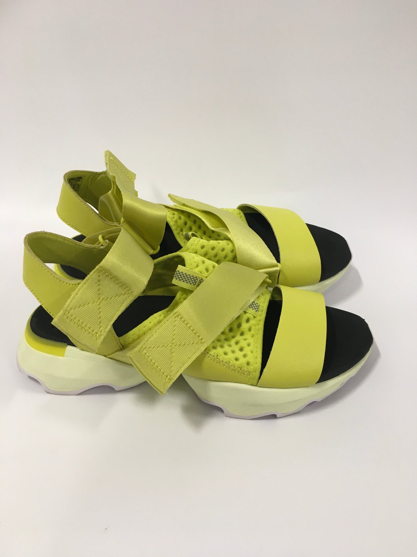Green Sandals Heels Platform Sorel, Size 8.5