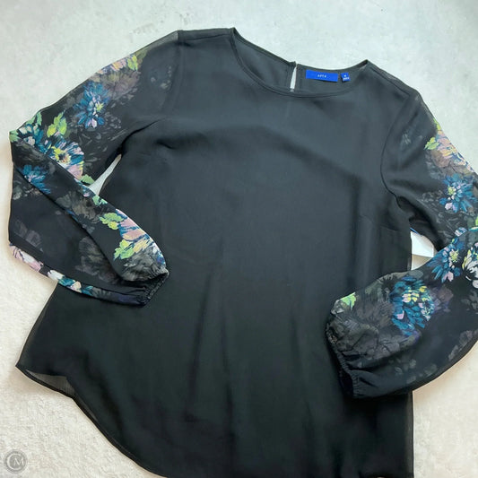 Top Long Sleeve By Apt 9 In Black, Size: M