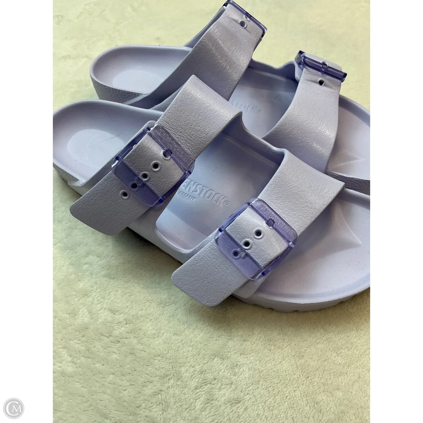 Sandals Flats By Birkenstock In Purple, Size: 6