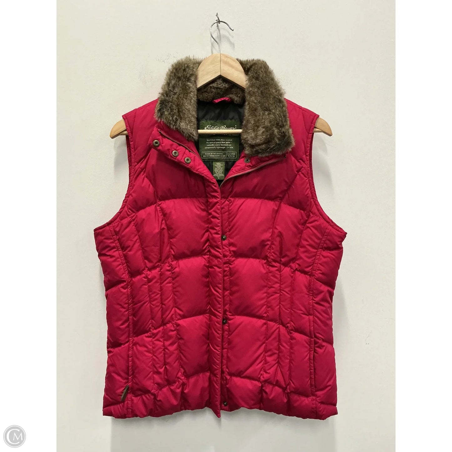 Vest Puffer & Quilted By Eddie Bauer In Pink, Size: L