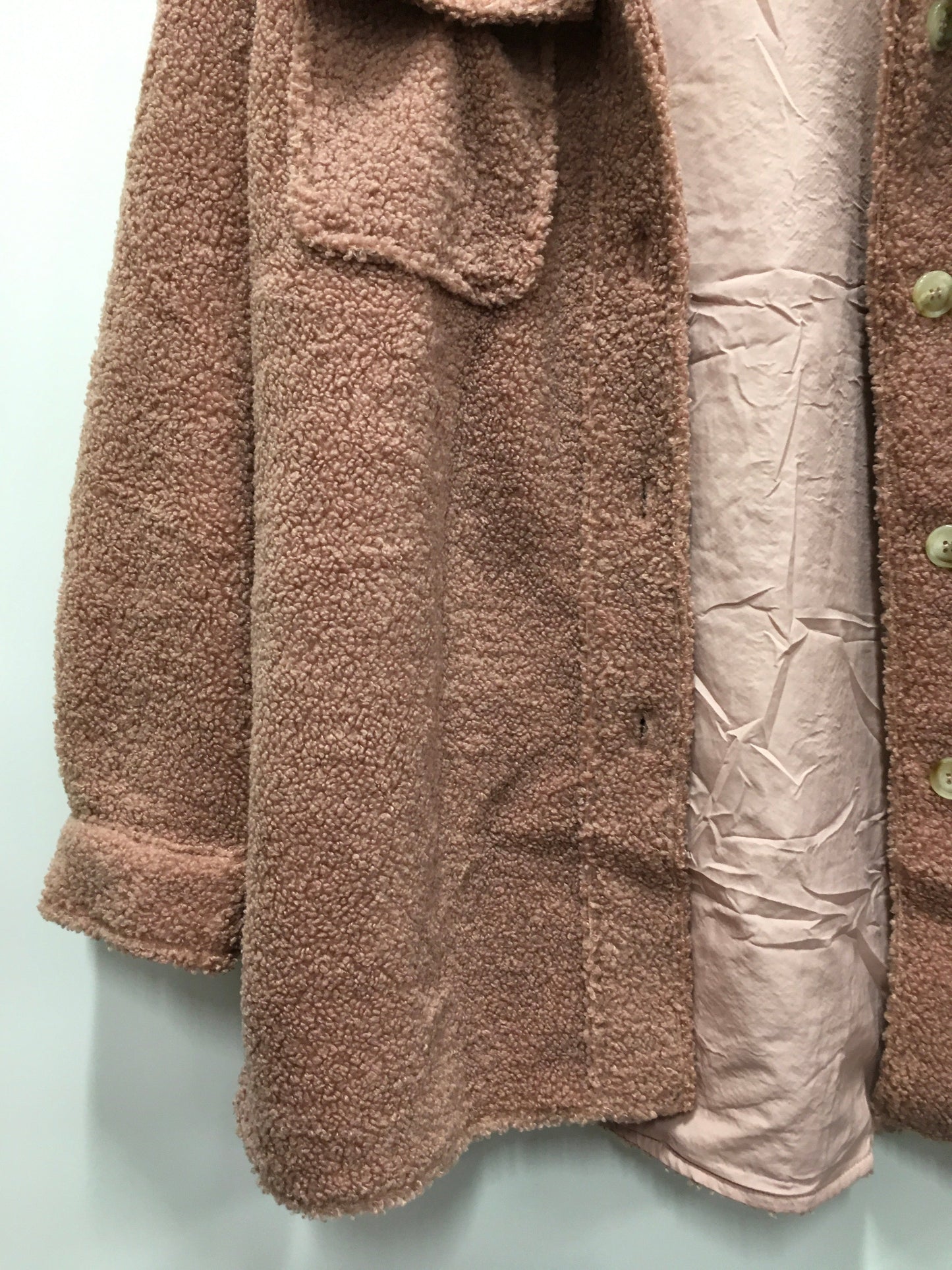 Pink Jacket Faux Fur & Sherpa HIKYOGA, Size M