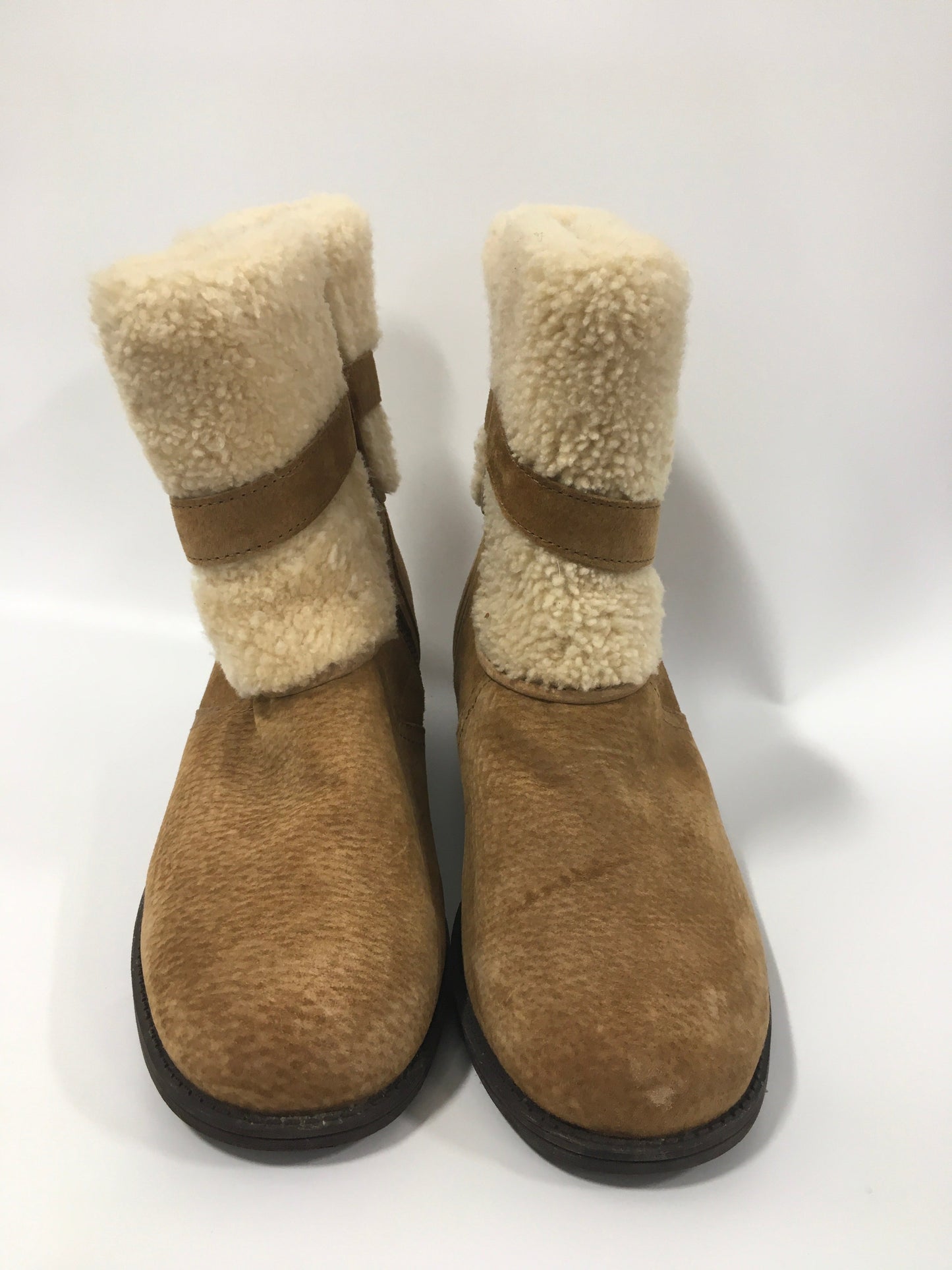 Boots Ankle Flats By Ugg In Tan, Size: 8.5