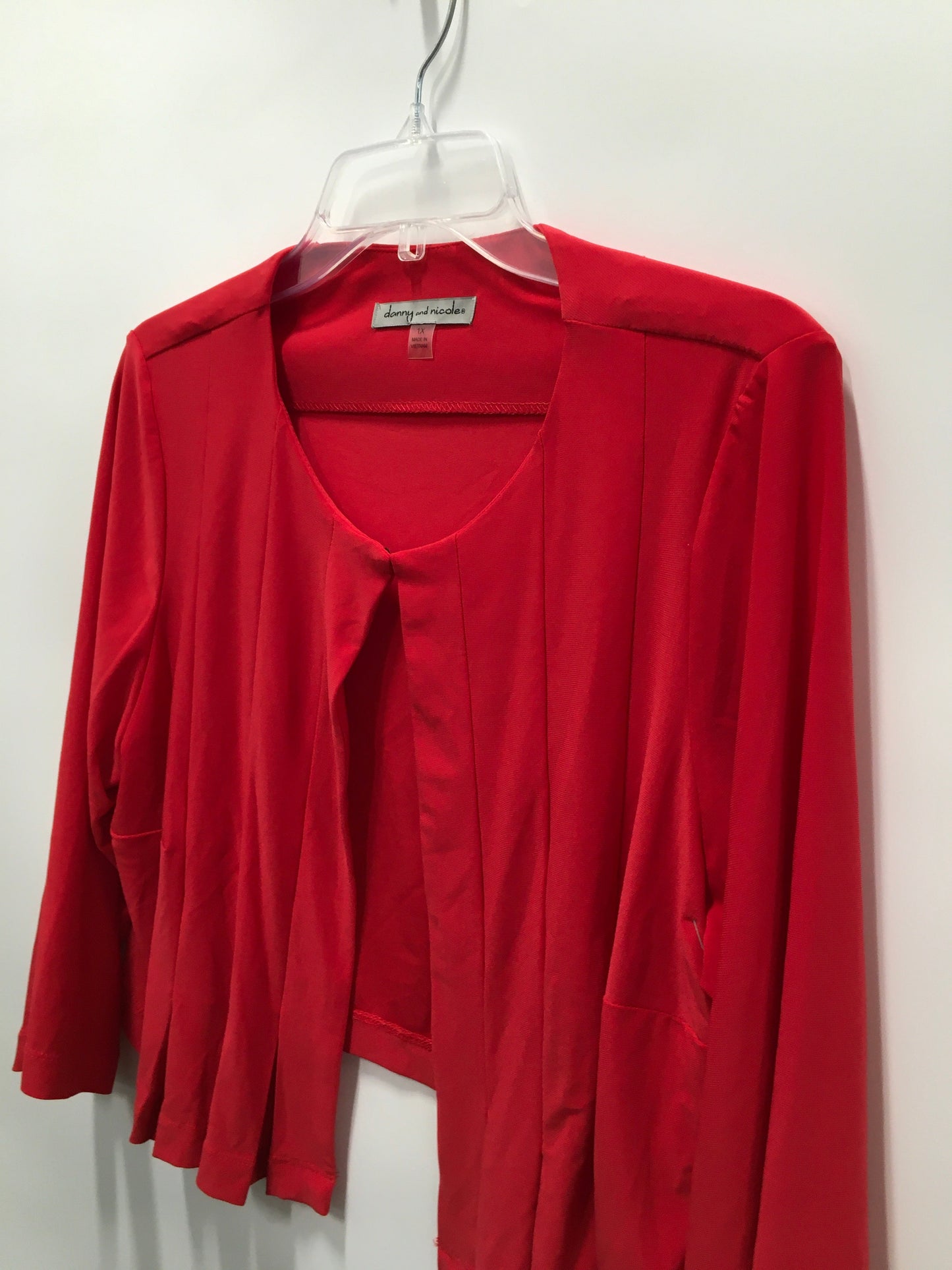 Red Cardigan Dannyandnicole, Size 1x